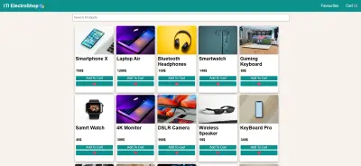 تطوير متجر إلكتروني متكامل (ITI ElectroShop) مع نظام سلة مشتريات وقائمة مفضلات
