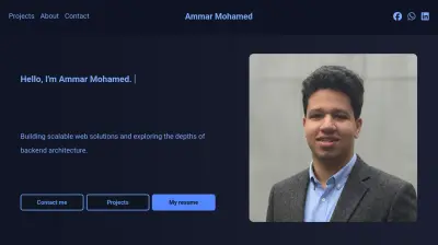 تصميم وتطوير موقع شخصي (Portfolio) لعرض سابقة الأعمال