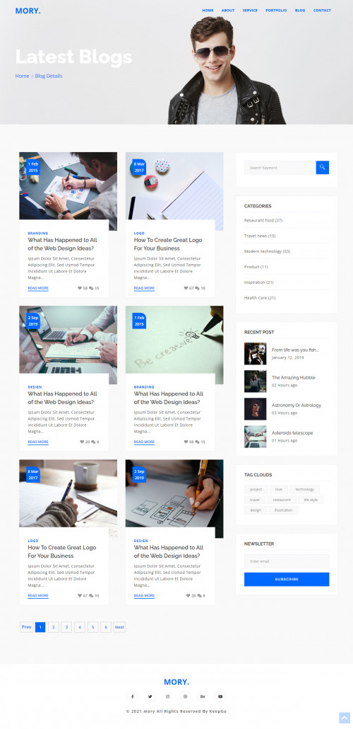 Mory Personal Portfolio template