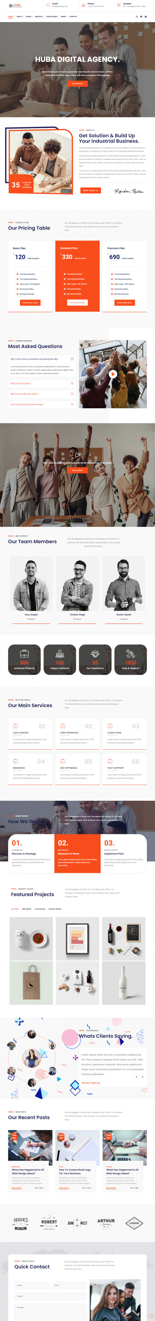 huba creative agency template