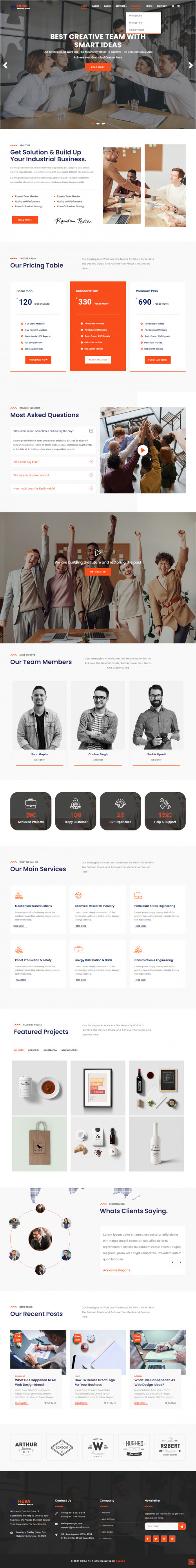 huba creative agency template