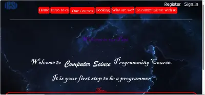 موقع ويب بسيط باستخدام HTML و CSS لمركز دورات تدريبية