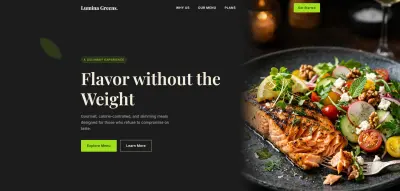 تصميم وتطوير صفحة هبوط (Landing Page) عصرية لمطعم وجبات صحية ودايت