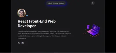 موقع ويب تفاعلي لعرض الأعمال باستخدام React