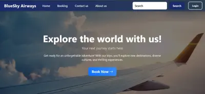 موقع حجز رحلات طيران Blue Sky