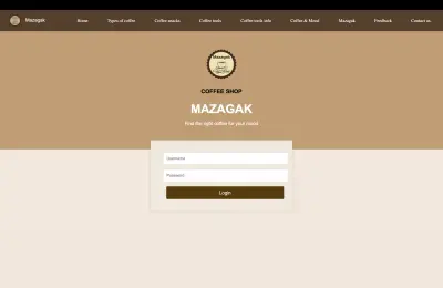 Coffee Shop Website