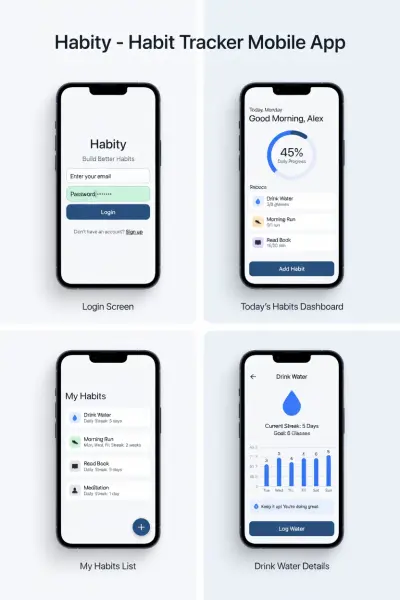 تطبيق Habity - متتبع العادات اليومية