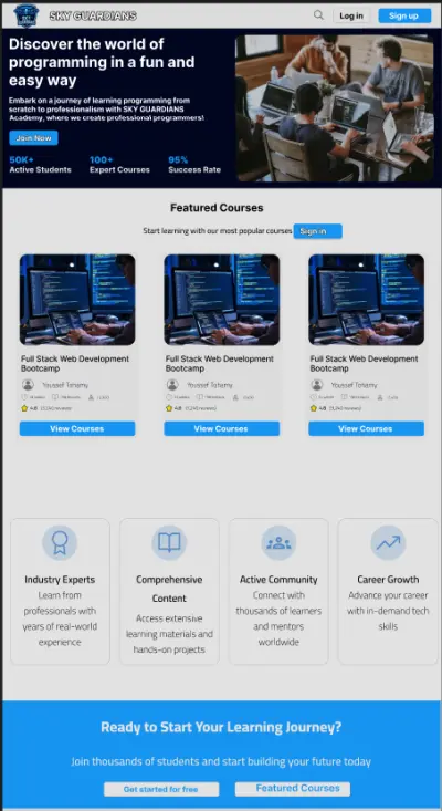 تصميم منصة تعليمية (E-Learning)