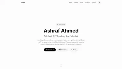 Portfolio شخصي احترافي بـ Next.js و Tailwind CSS