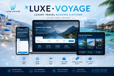 تصميم وتطوير موقع حجز رحلات احترافى | Luxury Travel Platform