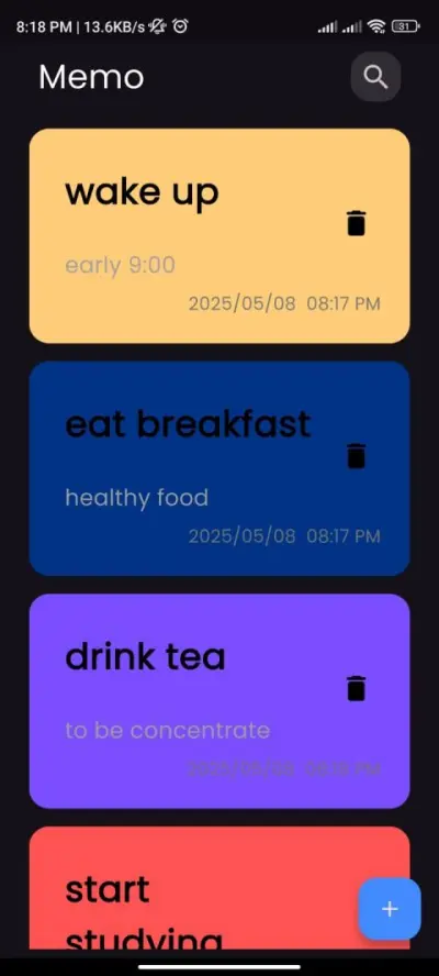 Memo App (Notes App)