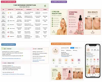 Social Media Content Plan for Skincare Brand