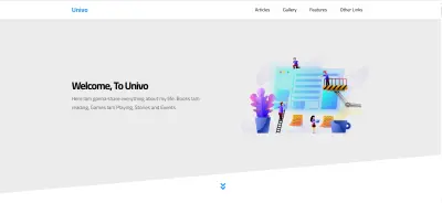 تصميم صفحة هبوط Univo – Landing Page تفاعلية وعصرية