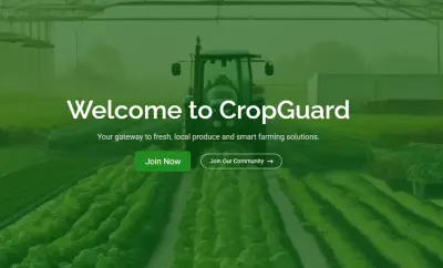 تصميم موقع Crop Guard للزراعة الذكية - مشروع تخرجي