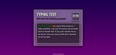 Typing Test Website