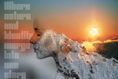 تصميم يبرز مهارة الdouble exposure