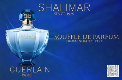 تصميم إعلان سوشيال ميديا لمنتج عطري فاخر (Shalimar).