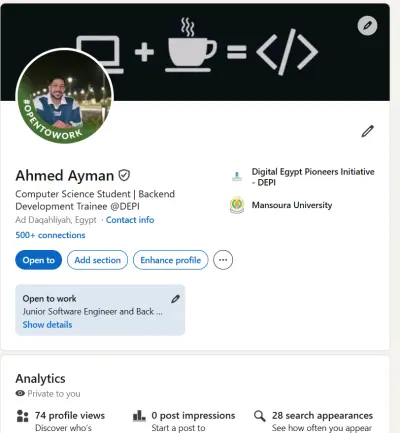 تصميم سيرة ذاتية (CV) احترافية وتطوير حساب LinkedIn متكامل