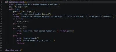 تطبيق تفاعلي لخوارزمية البحث الثنائي (Bisection Search) باستخدام Python