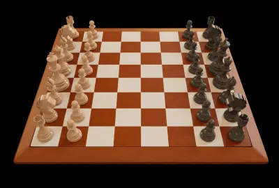 طاولة شطرنج ثلاثية ابعاد جودة عالية