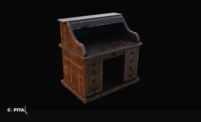 تصميم واقعي لمكتب لشركة عرض منتجات قديمة