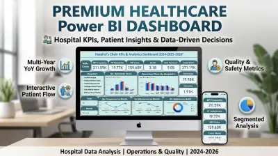 تحليل كفاءة التشغيل وسعة المستشفيات باستخدام Power BI.