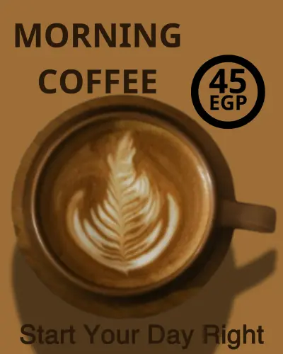 تصميم إعلان ترويجي لكافيه يبرز العروض والمنتجات