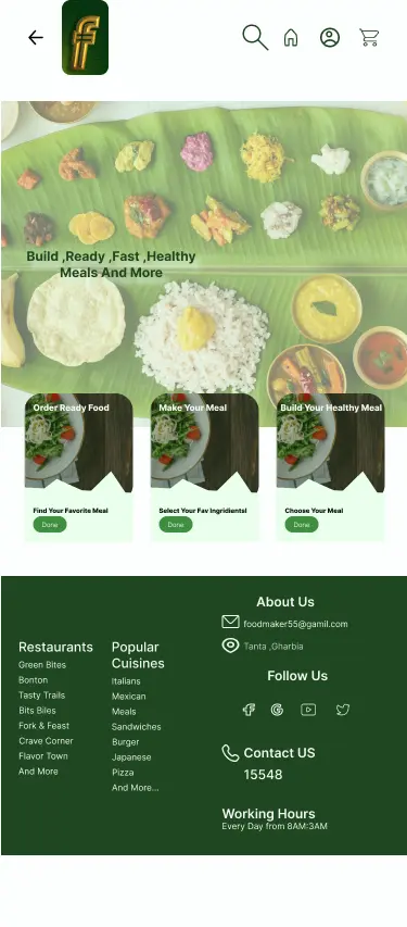 موقع تحضير طعام ووجبات صحيه او غير