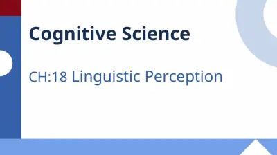 عرض تقديمي بعنوان الادراك اللغوي