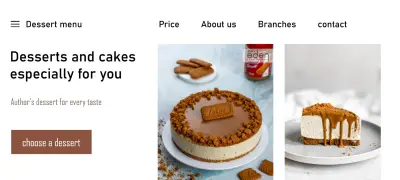 Landing Page for Dessert Shop