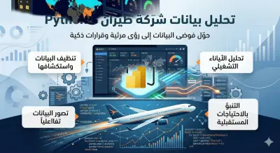 مشروع تحليل بيانات شركة طيران – Python