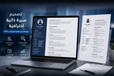 تصميم سيرة ذاتية احترافية CV متوافقة مع أنظمة ATS