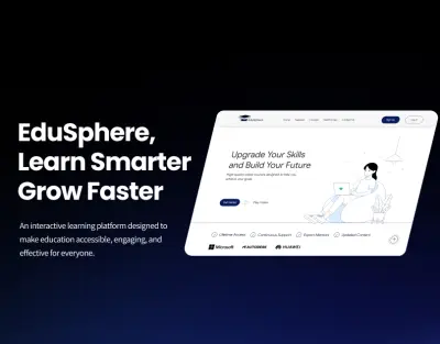 تصميم موقع ويب تعليمي (Multi-section) متجاوب مع كافة الشاشات.