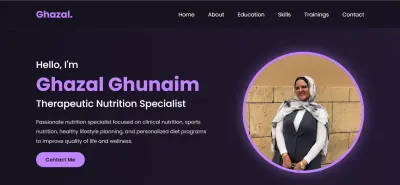 تصميم portfolio باستخدام html,css