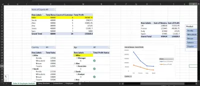 تحليل بيانات الربح المالى وبناء مؤشرات الأداء لدى الموظفين