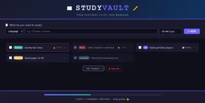 Study Task Management System