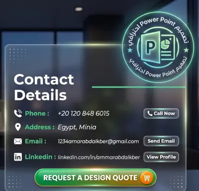 تصميم عروض تقديمية (PowerPoint) احترافية لمختلف المجالات.