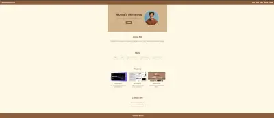 تصميم صفحة CV و Portfolio شخصية بالكامل باستخدام HTML و CSS.