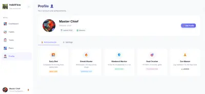 مشروع تتبع العادات اليومية (Habit Flow)