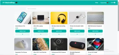 صفحه لبيع الالكترونيات