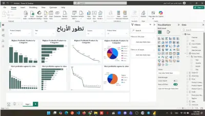 Profit development using power bi