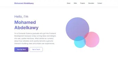 My portfolio Website