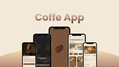 تصميم واجهة تطبيق Coffee Shop احترافي بتجربة مستخدم عصرية