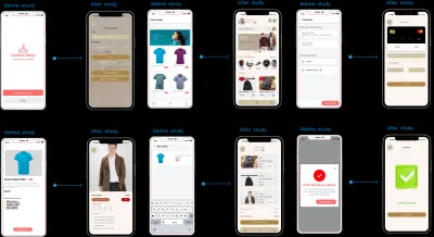 اعاده تصميم لتطبيق موبايل ملابس