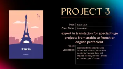 عمل ترجمة مقالات بشكل احترافي من اللغة العربية الي الفرنسية والعكس صحيح