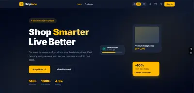 منصة تجارة إلكترونية متكاملة بـ Next.js 16 + MongoDB