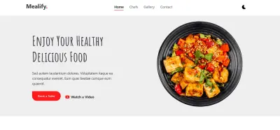 Mealify Landing Page