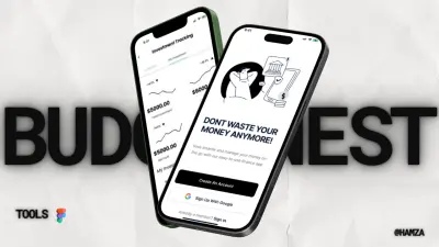 تصميم UI/UX لتطبيق BudgetNest لإدارة المصاريف وتتبع الميزانية