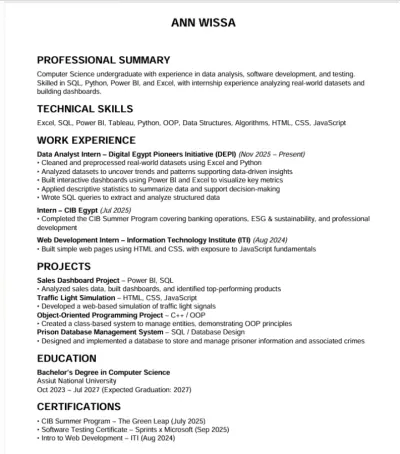إنشاء CV احترافي بنظام ATS لزيادة فرص القبول في الوظائف