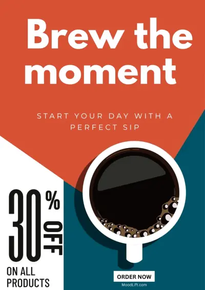 Minimalist Coffee Brand Social Media Advertisement - "Brew the Moment"